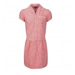 Summer Dress - Gingham design, Red/White (Check Collar)